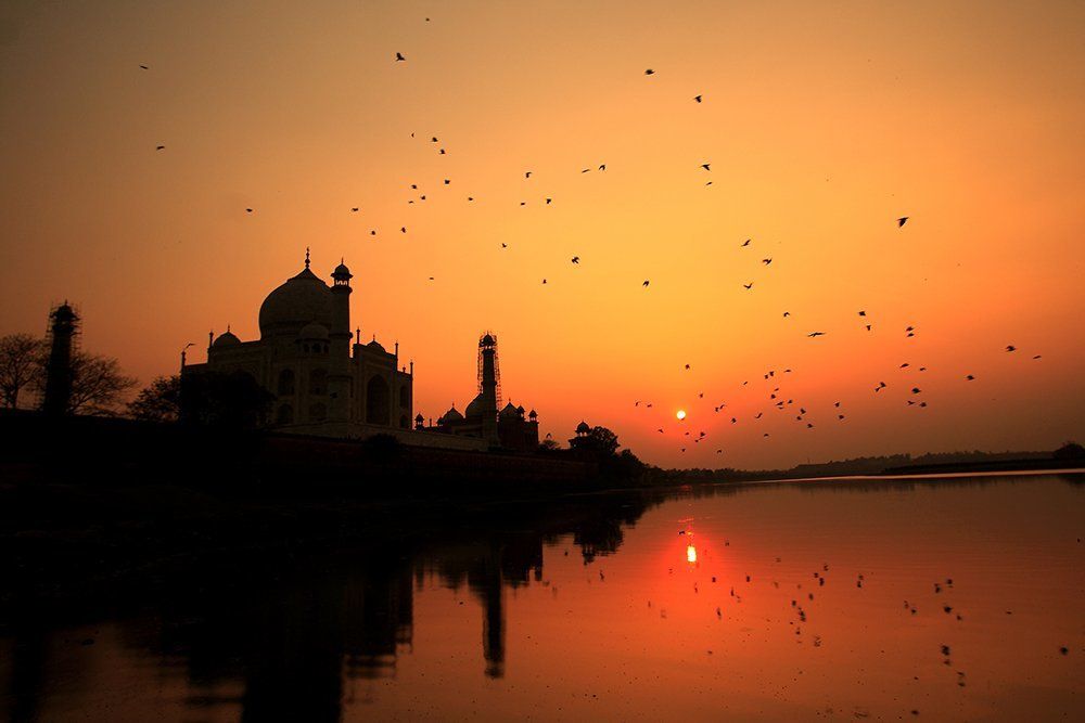 Sunset at Taj Mahal