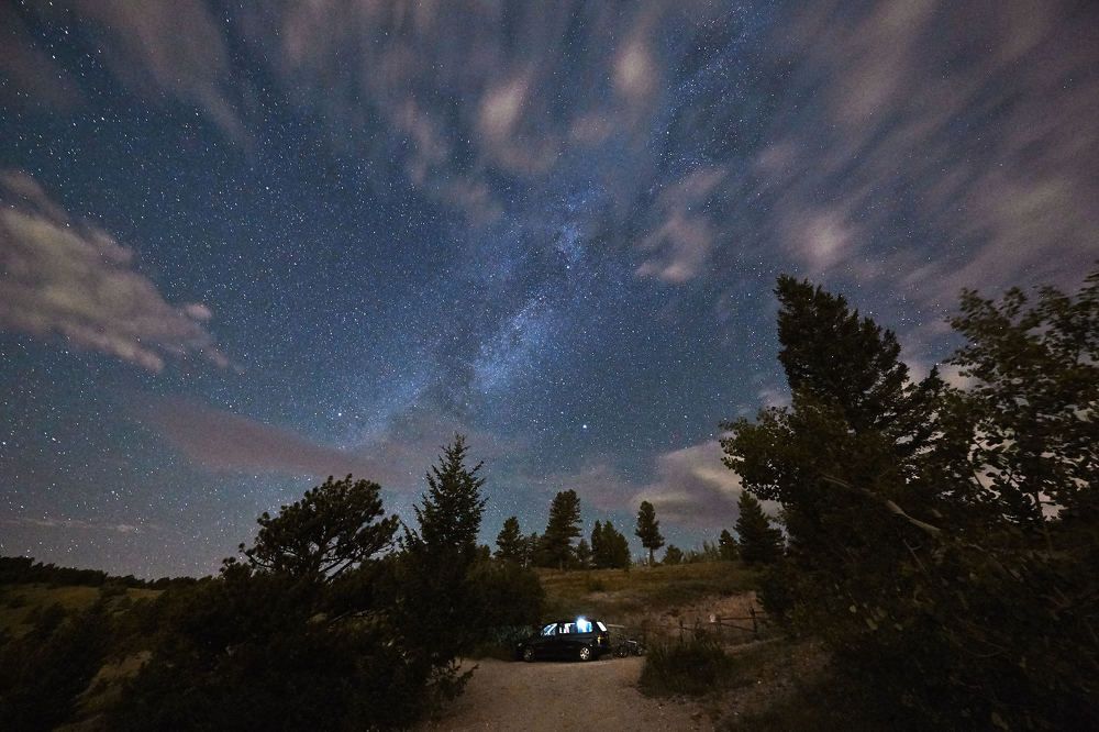 Night travel under Milky Way