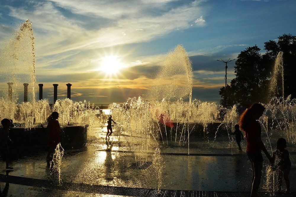 Вечерний фонтан.