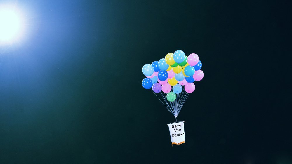 happy balloon filled with love