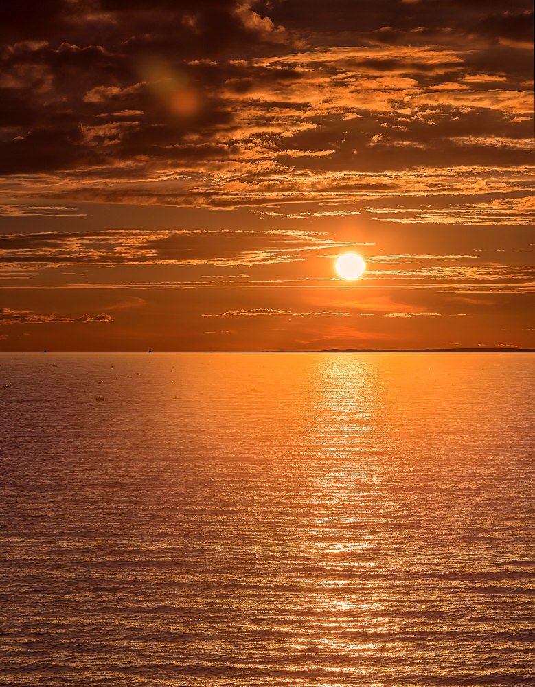 В оранжевом свете заката