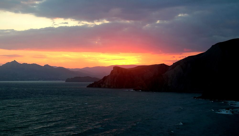 Закат над Коктебелем