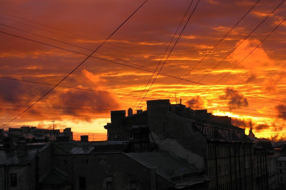 Закат над городом