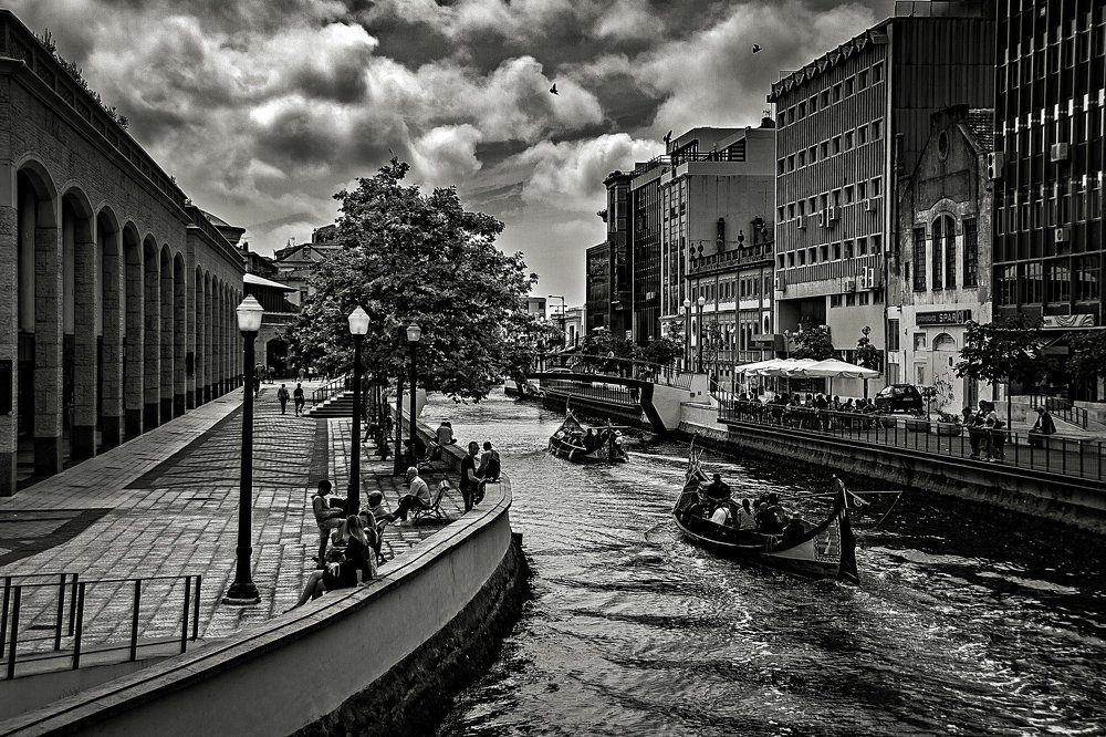 Watching the boats go by.