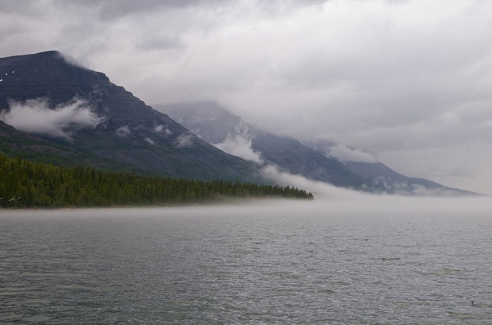 Туман на озере