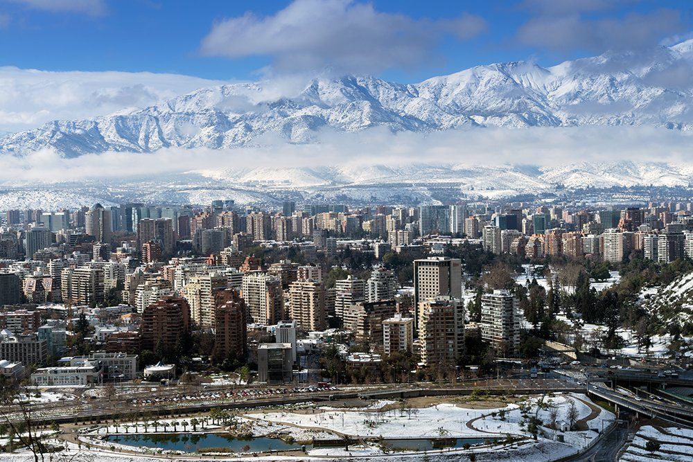 Santiago ciudad nevada