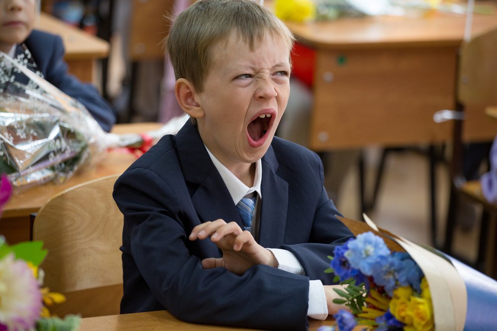 на первом уроке