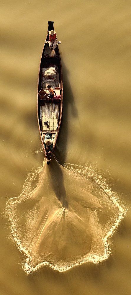 Family on the waterway