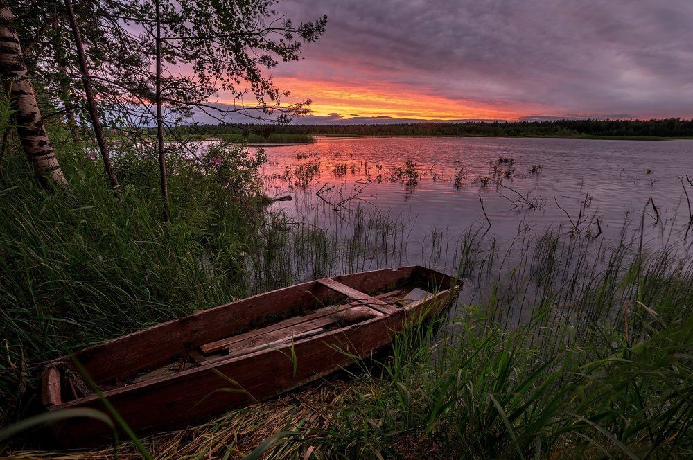 Последние лучи над озером