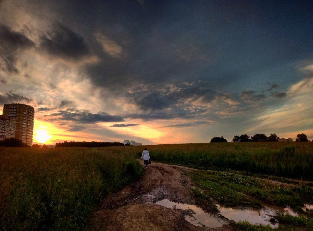 На закате...