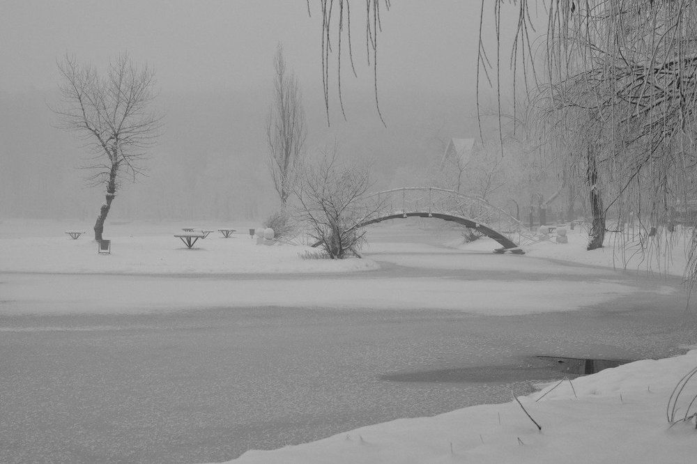 Утро,после снегопада