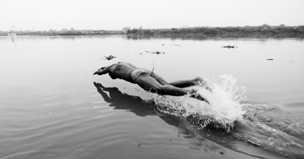 Yamuna backyard swimming