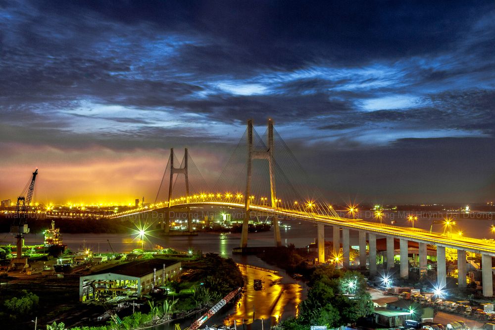 Phu My bridge by night