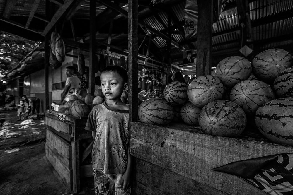 a child and his watermelon