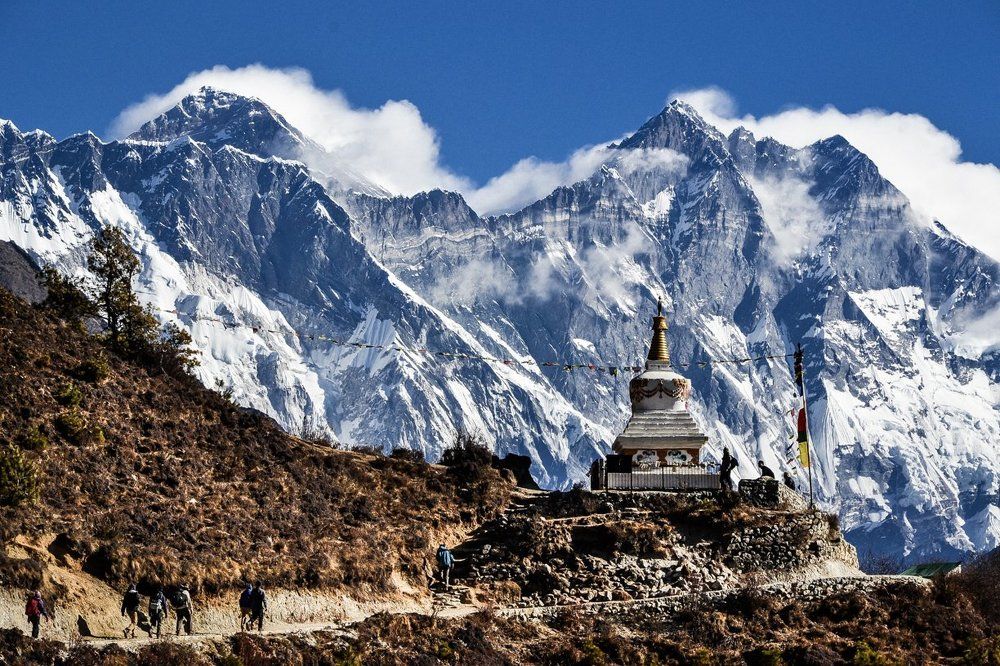 Mighty Mt. Everest in a fine day