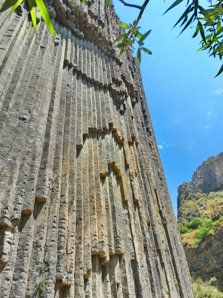 Stone symphony in Garni Canyon of Azat river