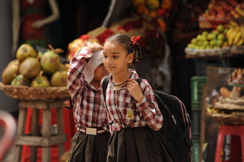 Идем из школы (Дели, Индия)