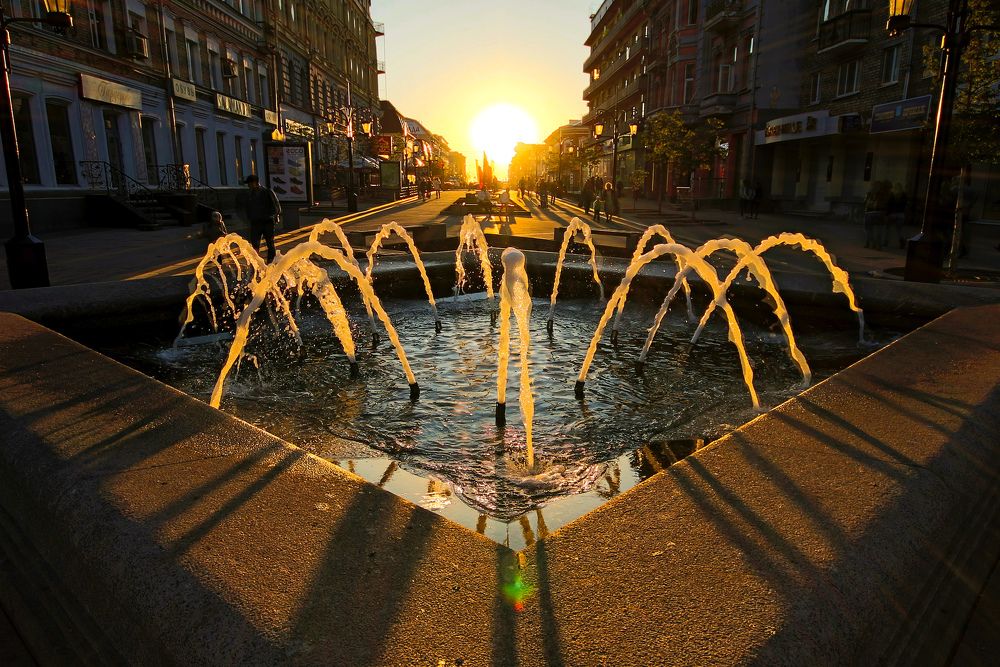 Закат в Самаре. Ул. Ленинградская.