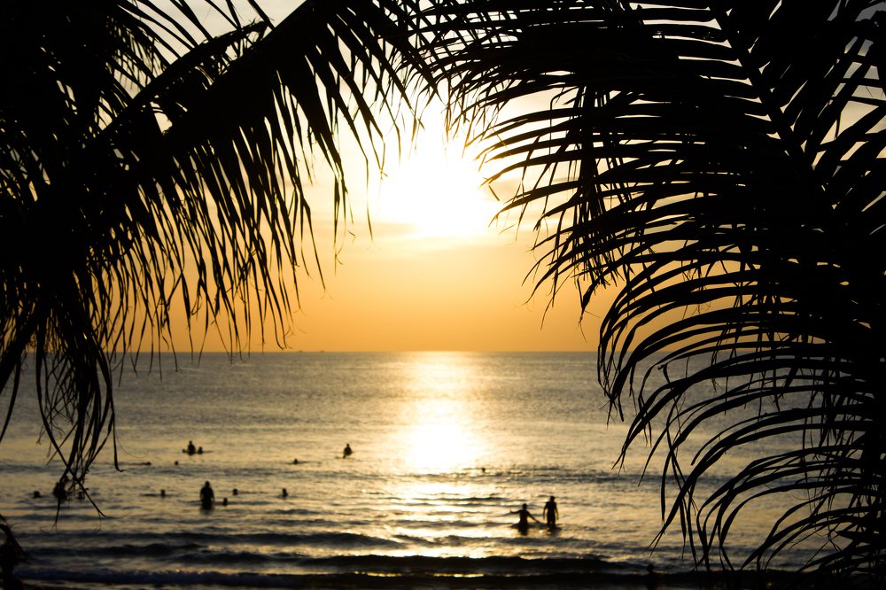 Закат на море