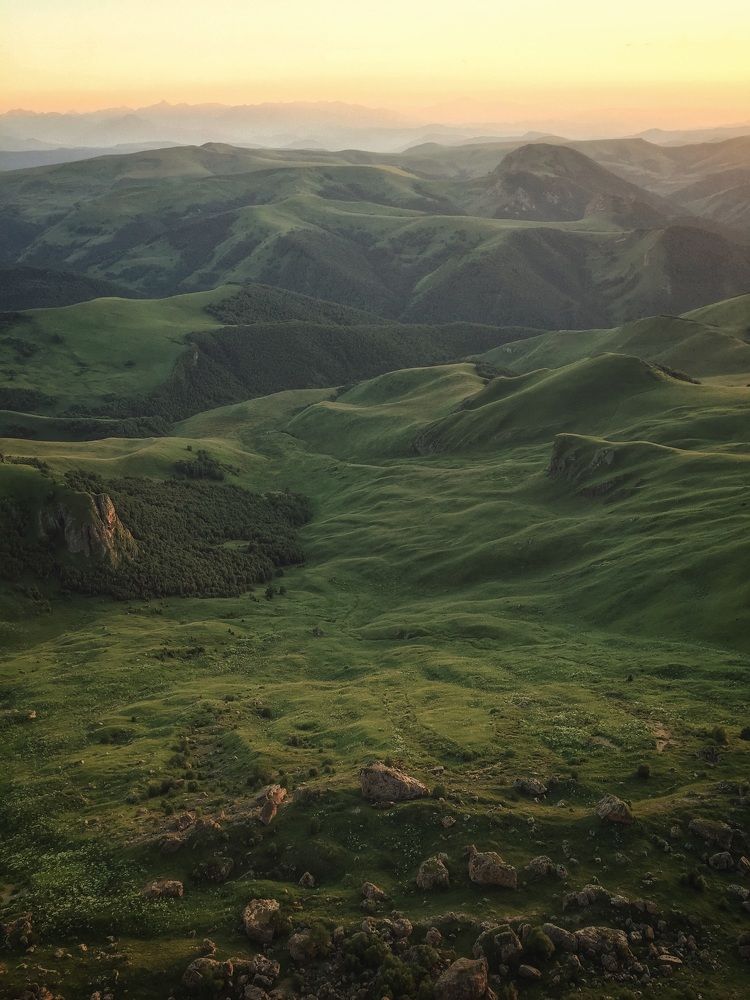 Закат на плато Бермамыт. КЧР.