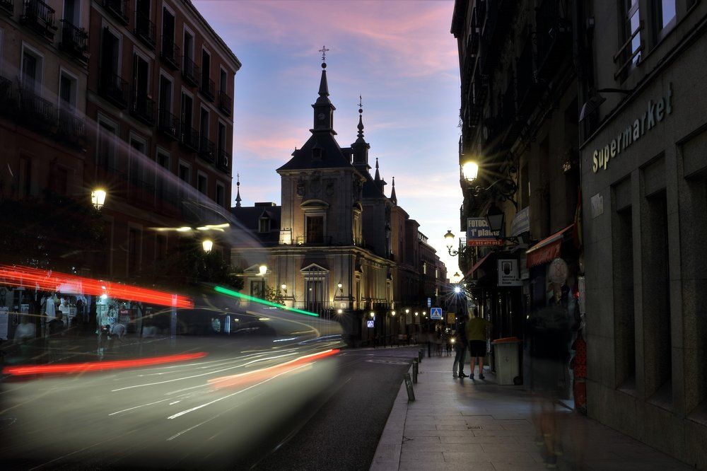 Madrid`s streets by night
