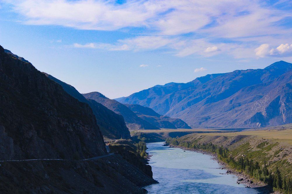 Вид со старого Чуйского тракта, республика Алиай