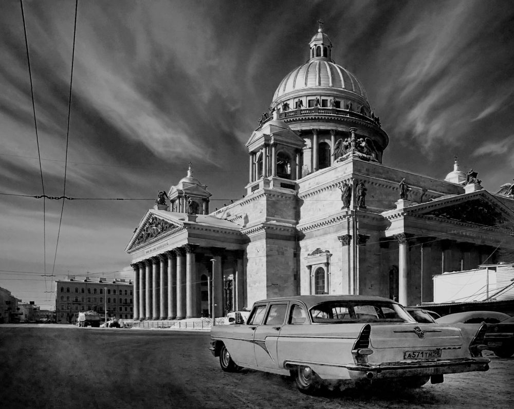 Исаакий и чайка. Петербург