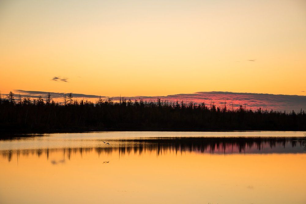 Закат на озере Оль-Гуль