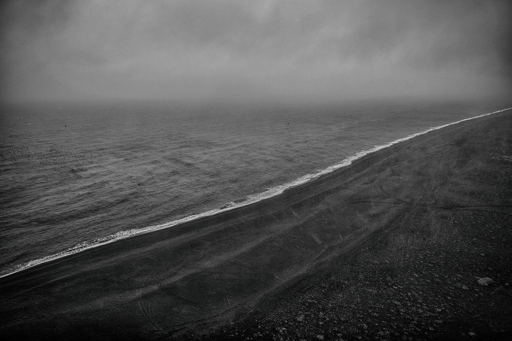 Black sand beach