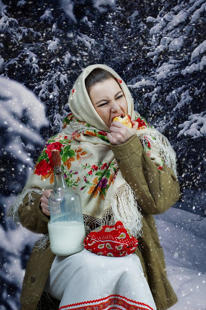 Марфушка в лесу.