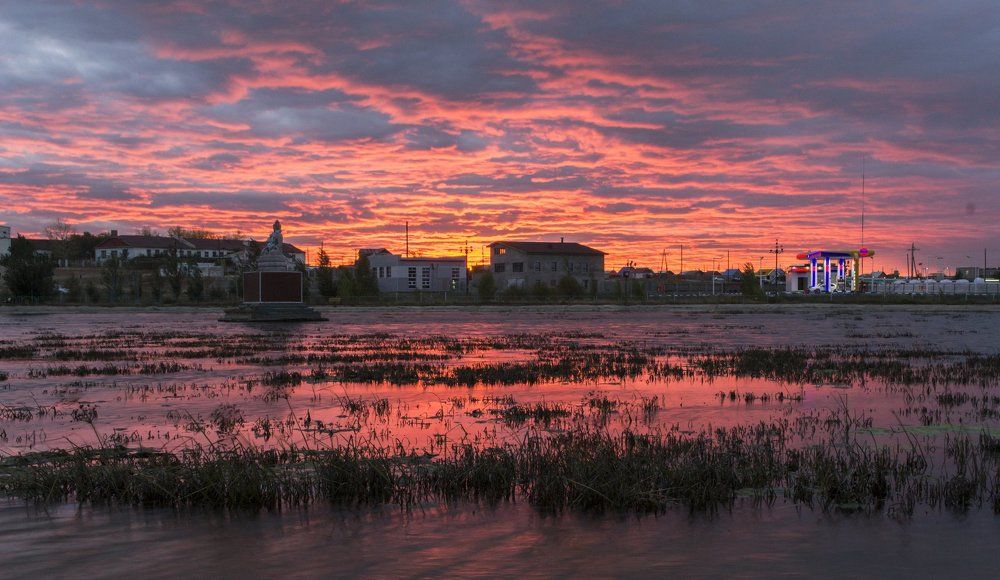 at the time of the sunset