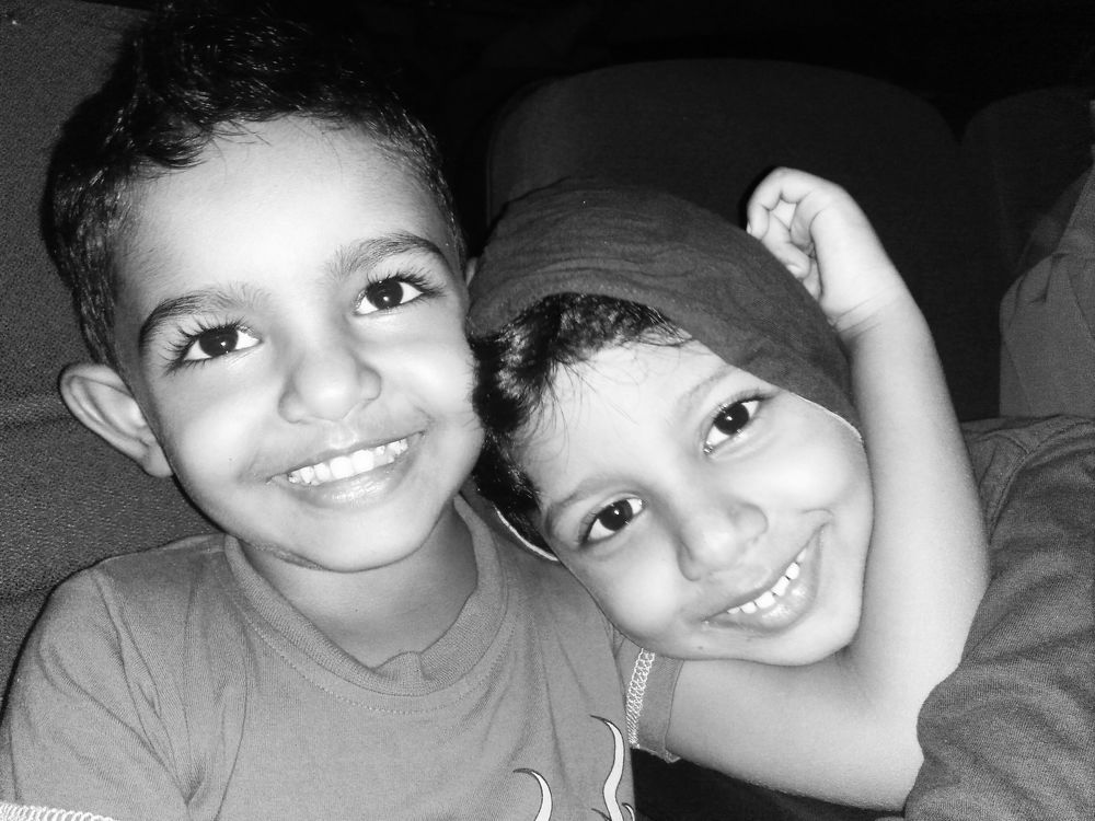 Two friends before the movie