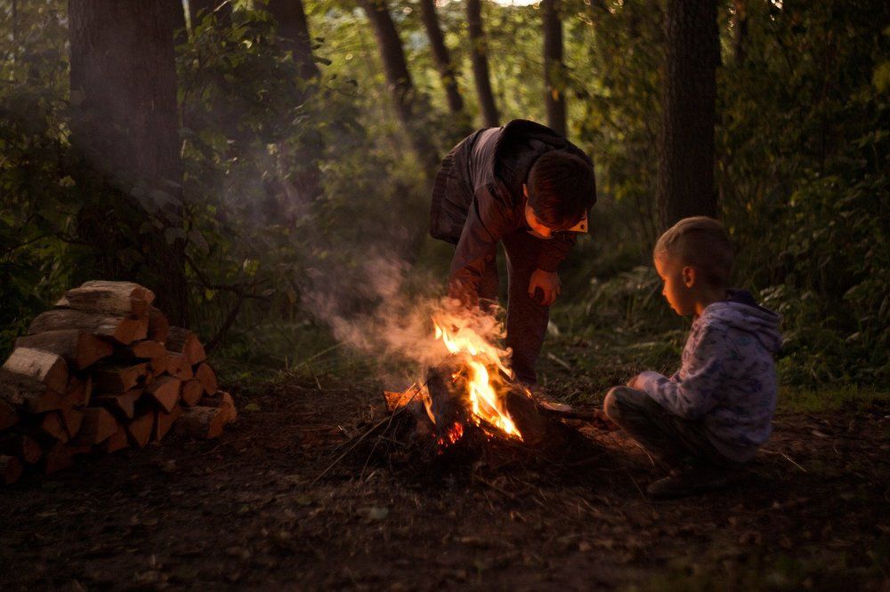 уходящее солнце