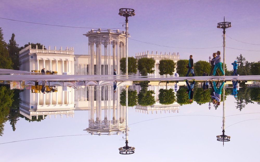 отражение дождя