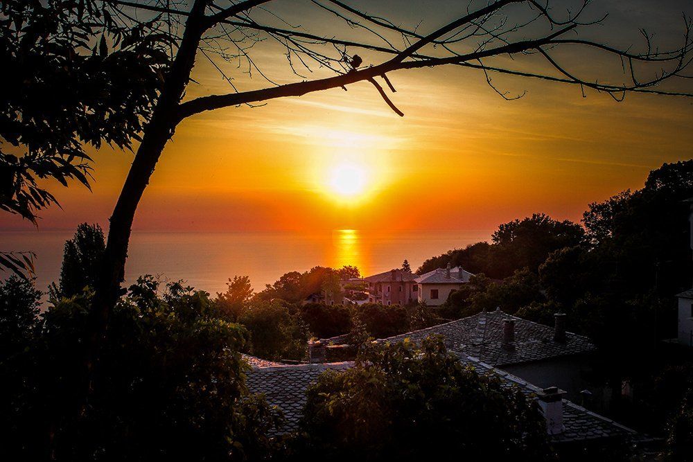 Magical sunrise in Pelion Greece