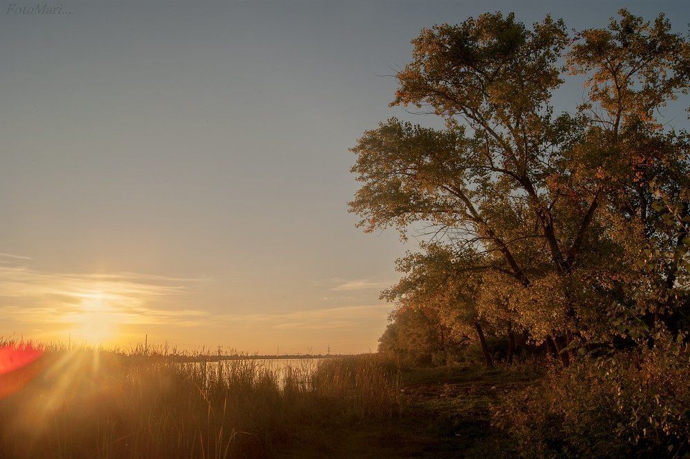 На закате...
