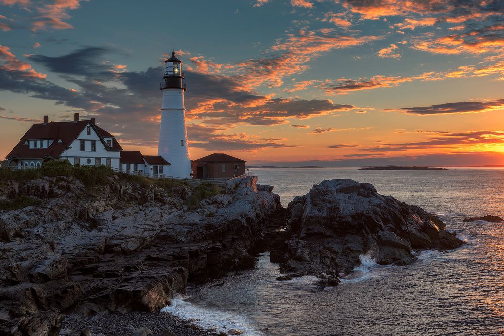Lighthouse at sunrise