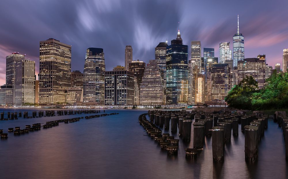 Shining into the night