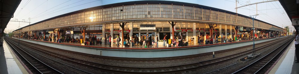 The Peron or Pasar Senen Train Station Jakarta