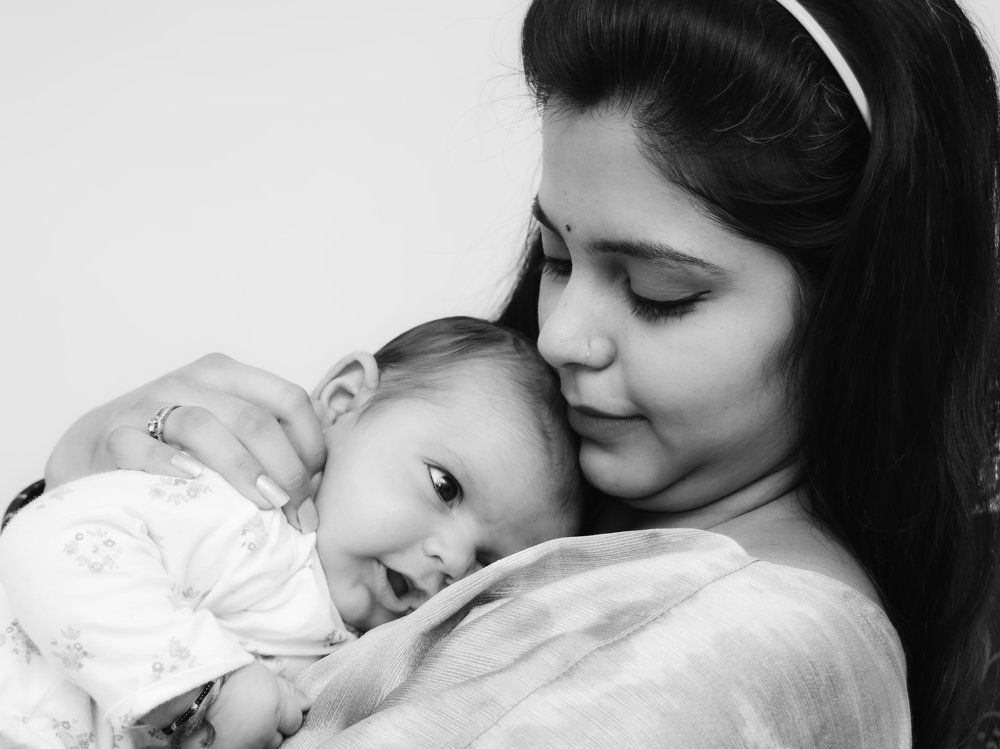Baby and mother