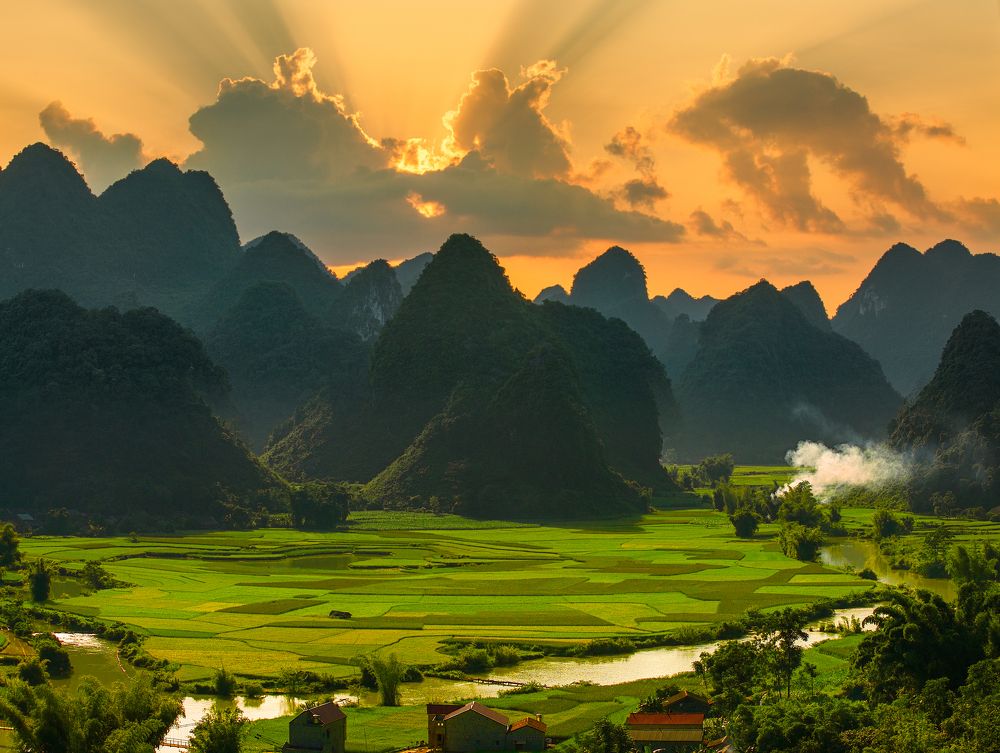 When the sun is setting down.