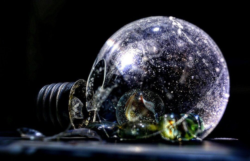 A complete galaxy in a broken bulb.