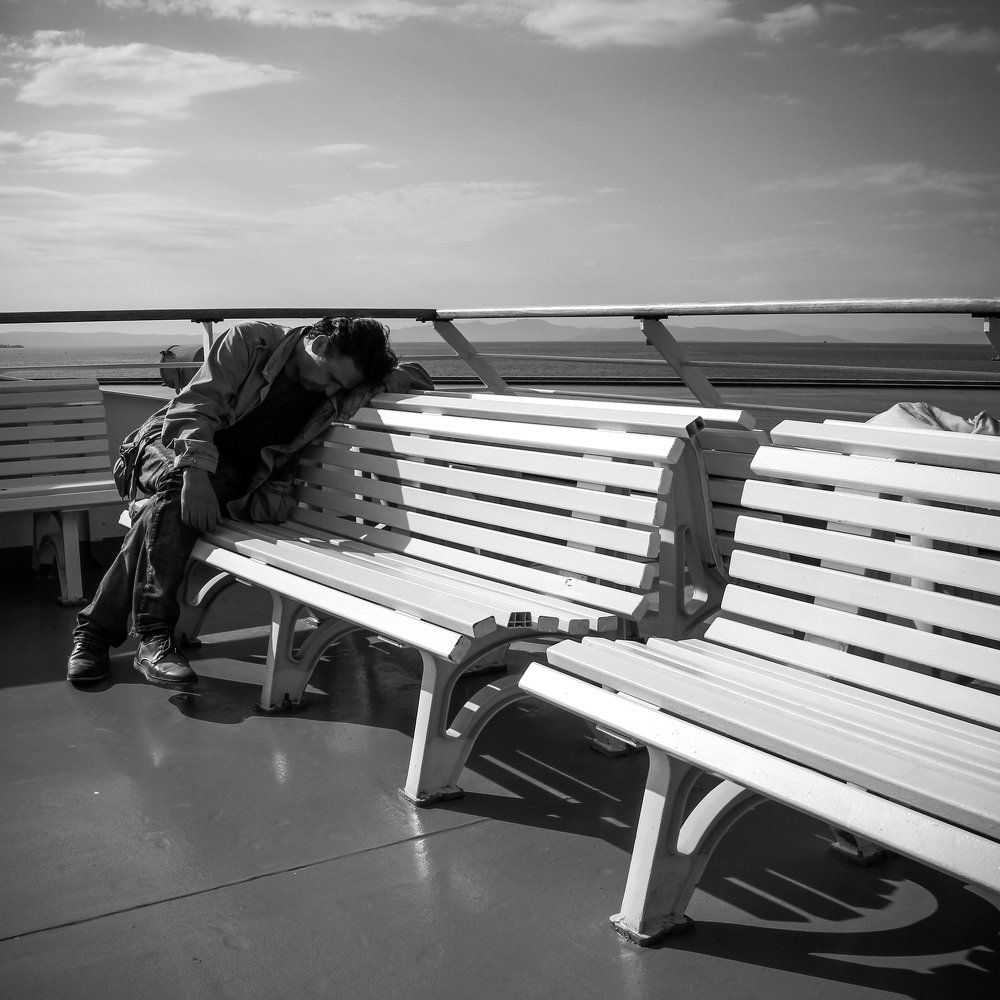 At the deck