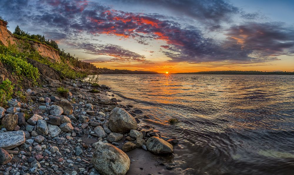 Закат на Северной Двине.