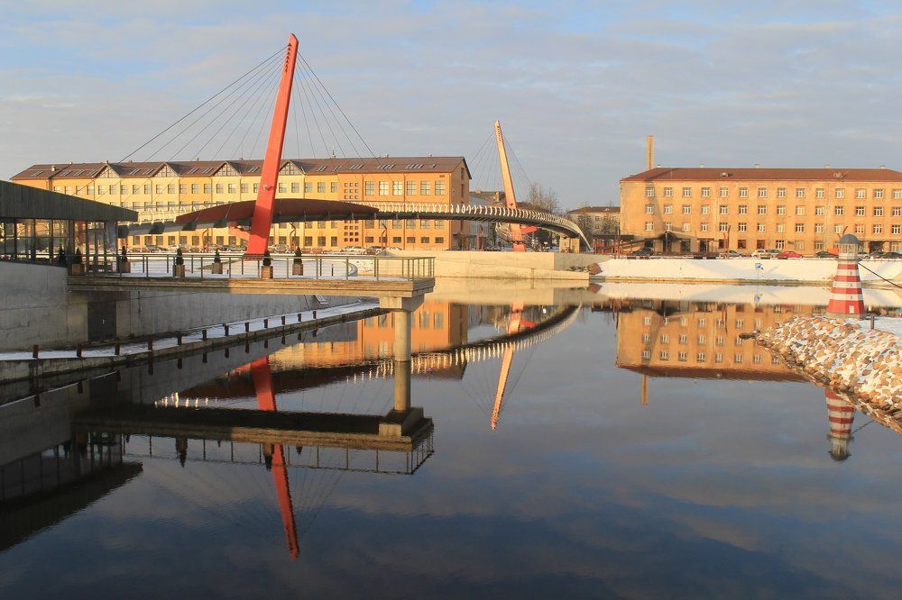 Пешеходный Митавский мост.