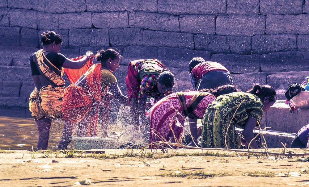Busy morning...washing clothes!
