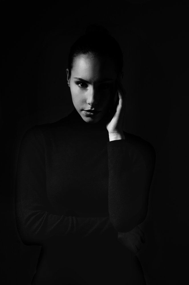 Black and white portrait