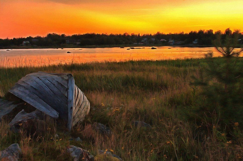 Закат на Белом море