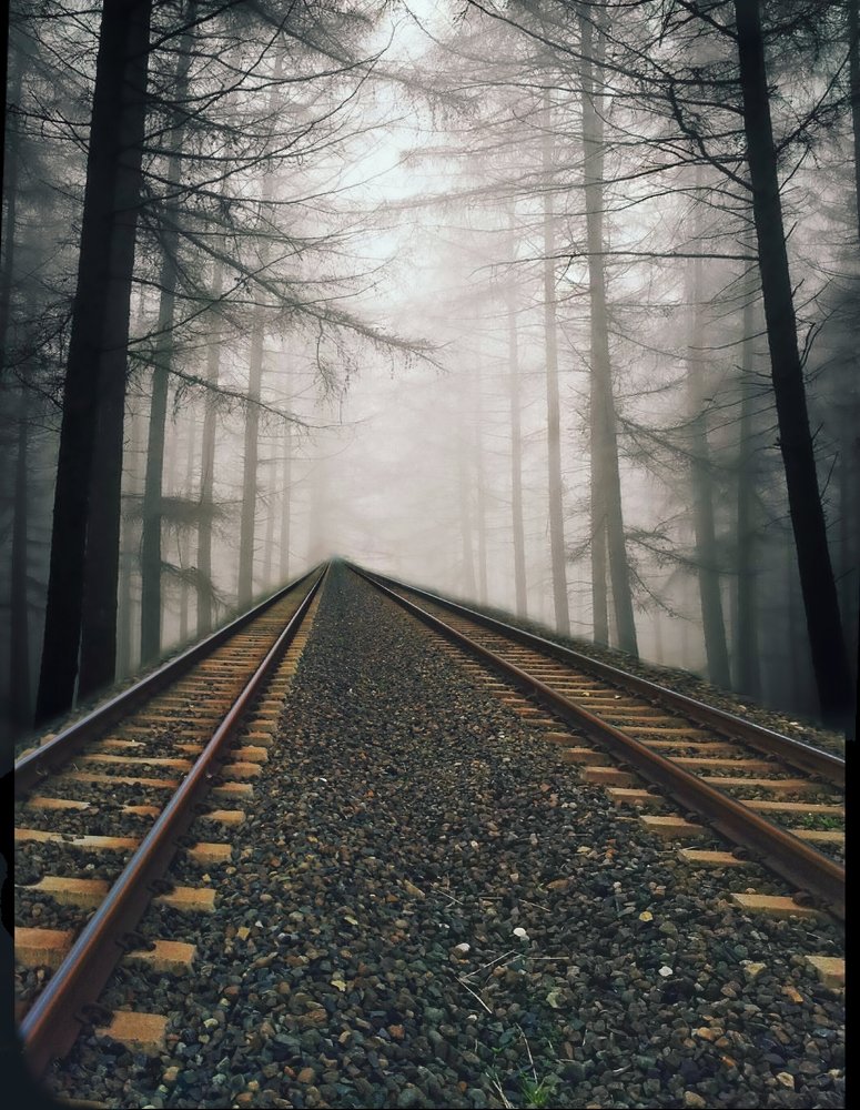 Misty on the rail road
