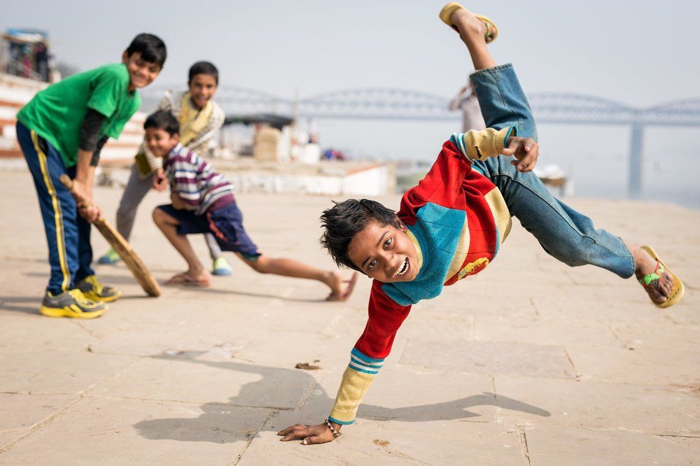 Счастливые индийские дети